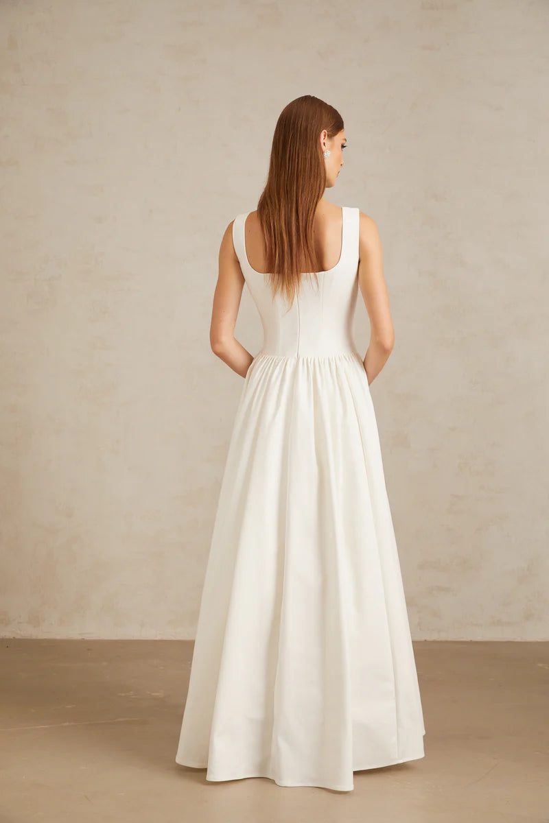 Sadie White Corset Gown