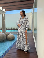 Kelly graphic-print shirt & skirt matching set