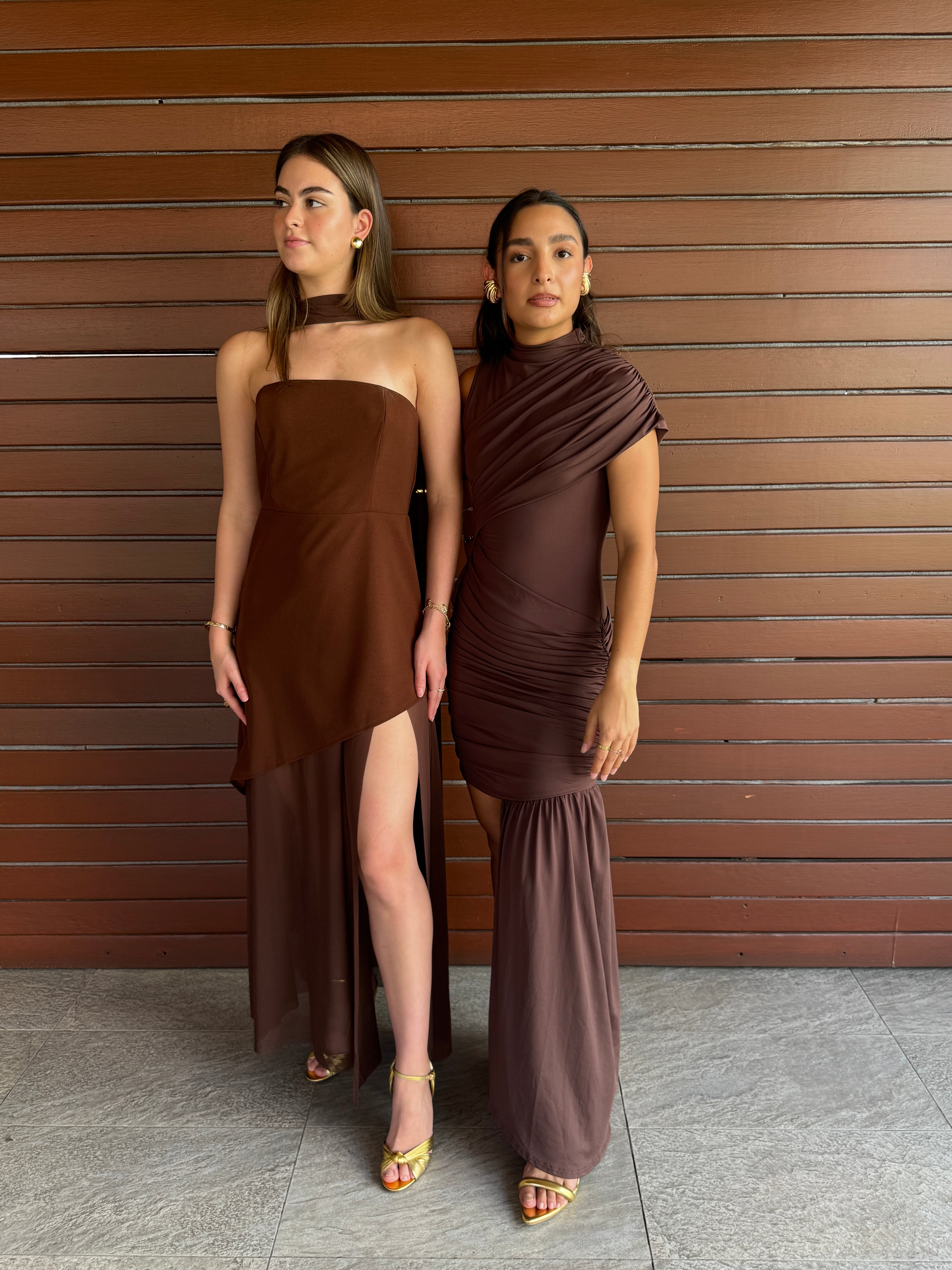 Summer Vestido Strapless Largo