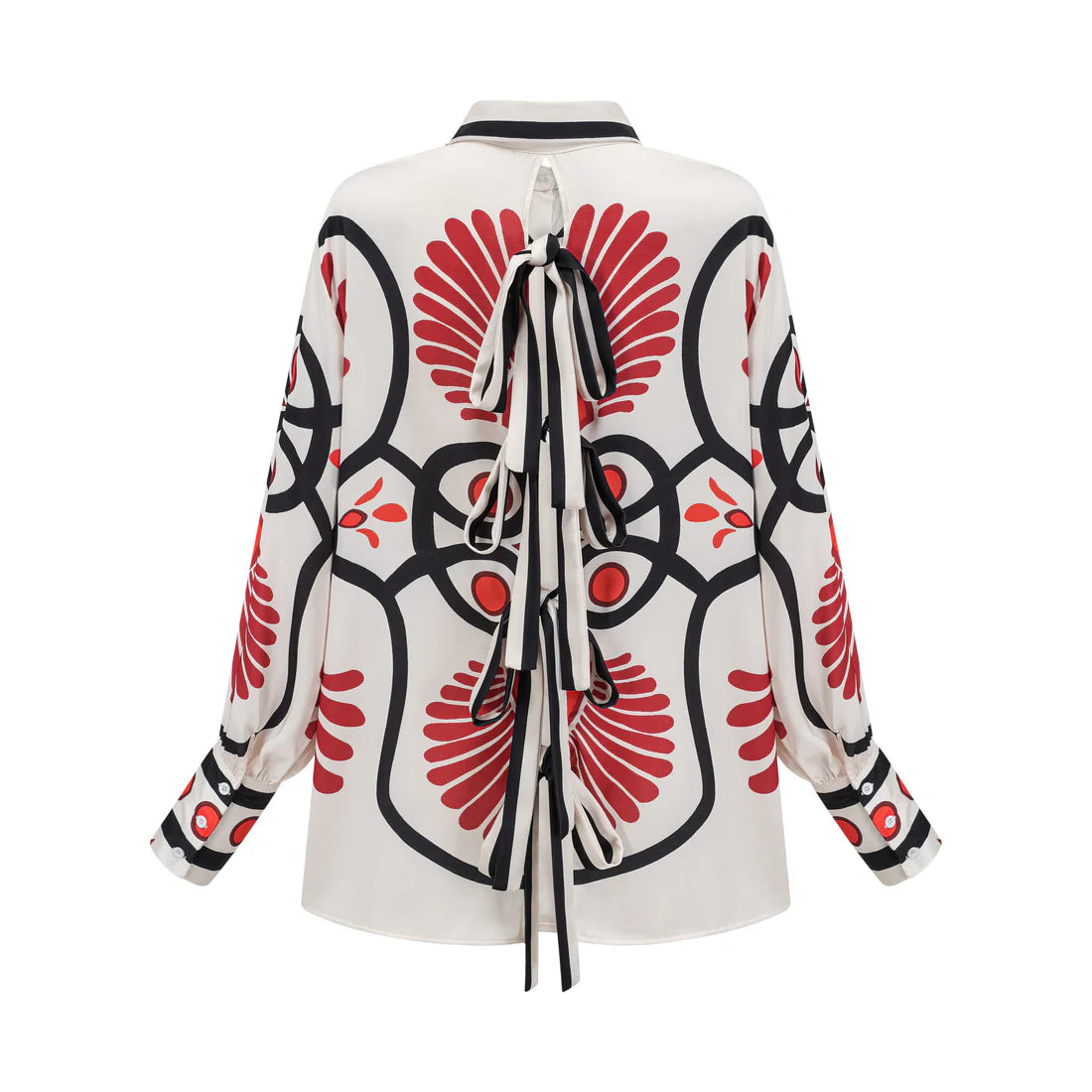 Amaranta set: camisa y pantalón estampado gráfico