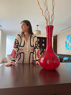 Amaranta set: camisa y pantalón estampado gráfico