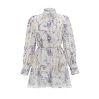 Blandine floral-print flared chiffon mini dress