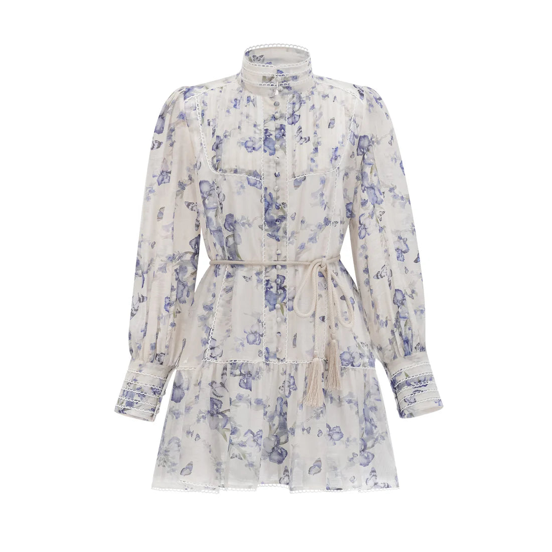 Blandine floral-print flared chiffon mini dress