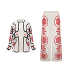 Amaranta set: camisa y pantalón estampado gráfico