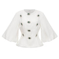 Bérénice Blusa Blanca con Cristales