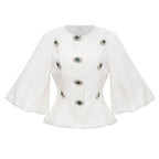 Bérénice Blusa Blanca con Cristales