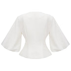 Bérénice Blusa Blanca con Cristales