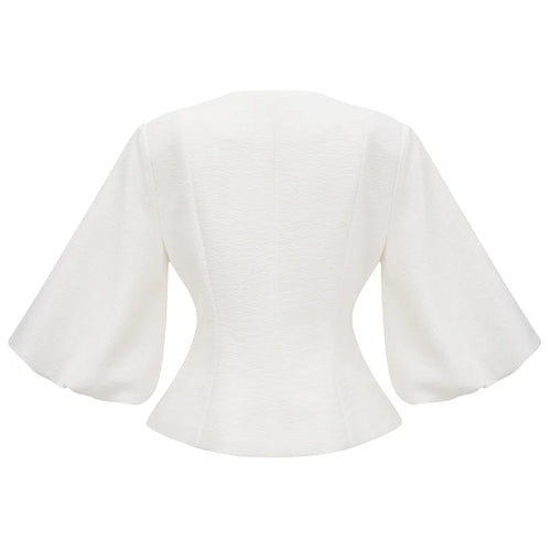 Bérénice Blusa Blanca con Cristales