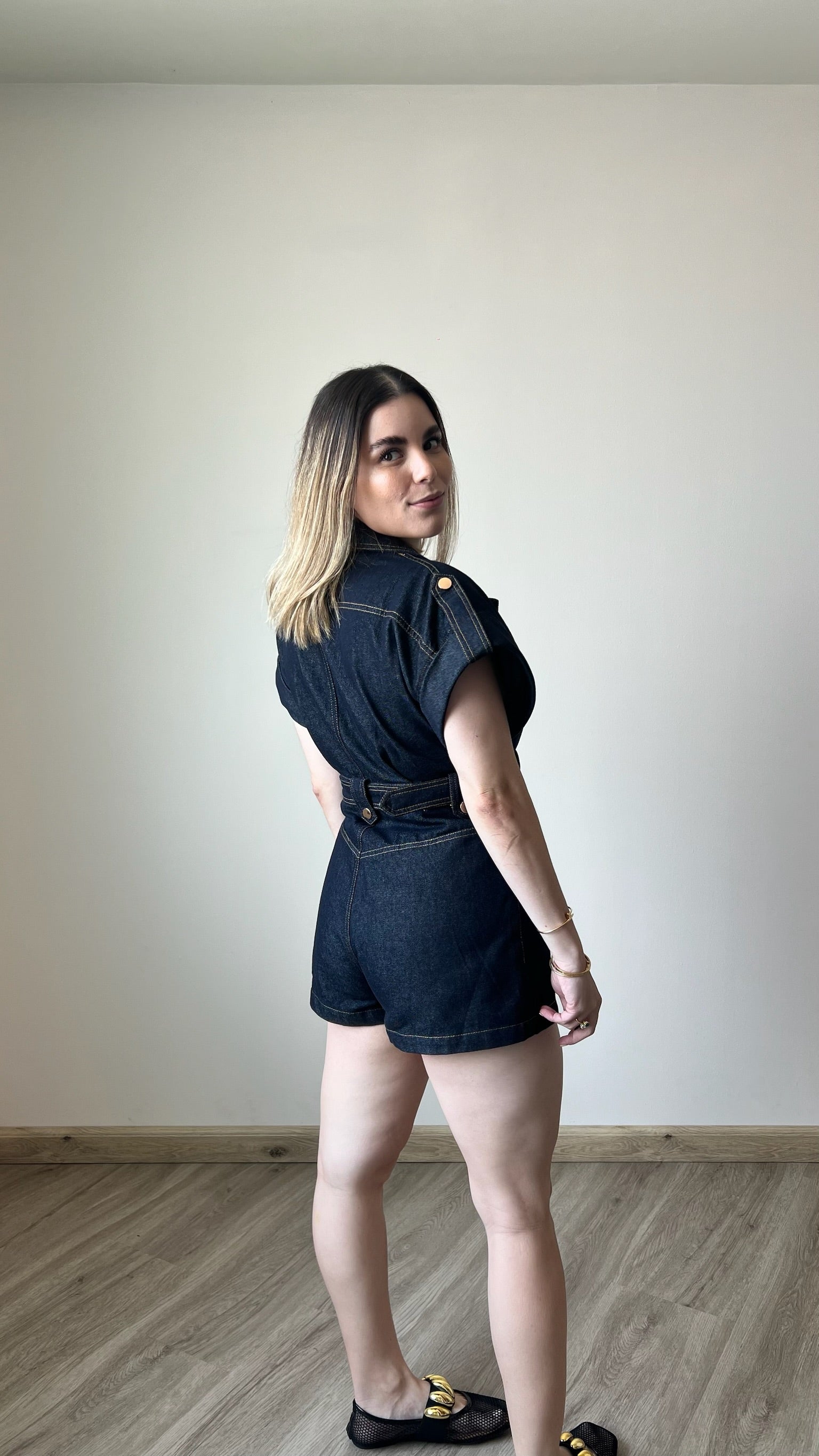 Chloe denim playsuit