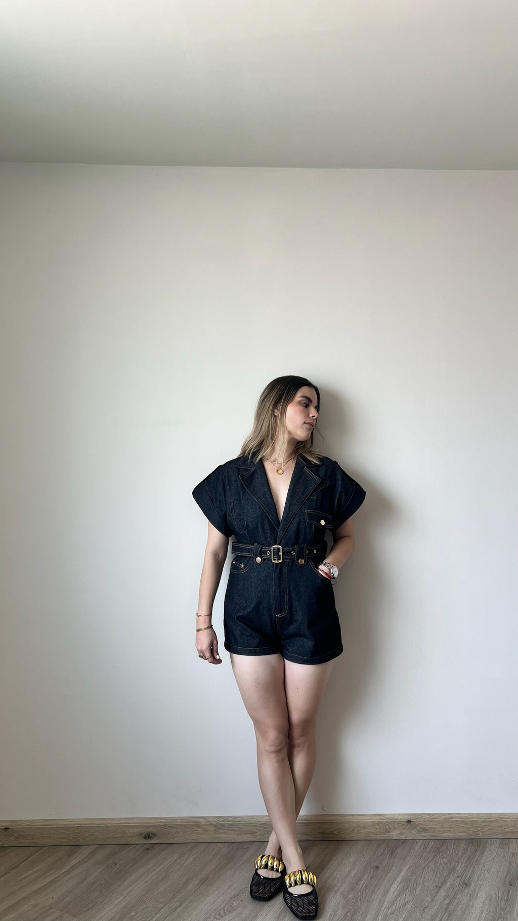 Chloe denim playsuit