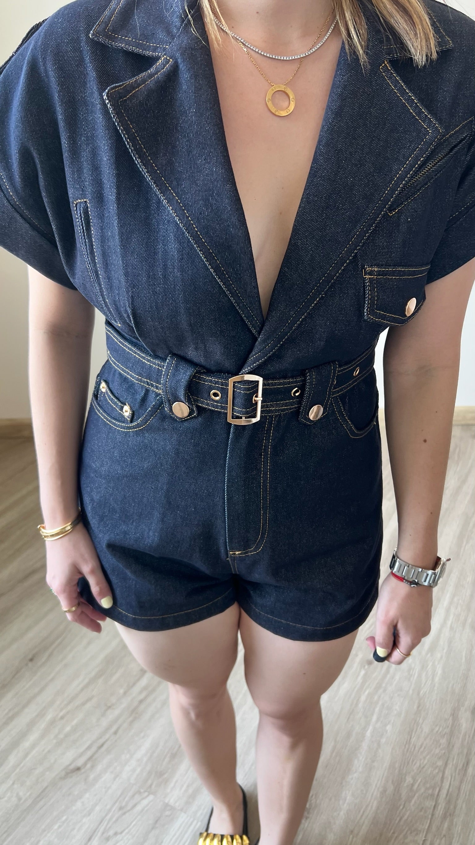 Chloe denim playsuit