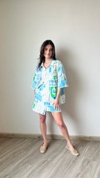 Geometrico Set Camisa Oversize + Falda