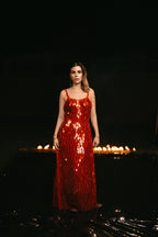 Salma Vestido de Fiesta con lentejuelas