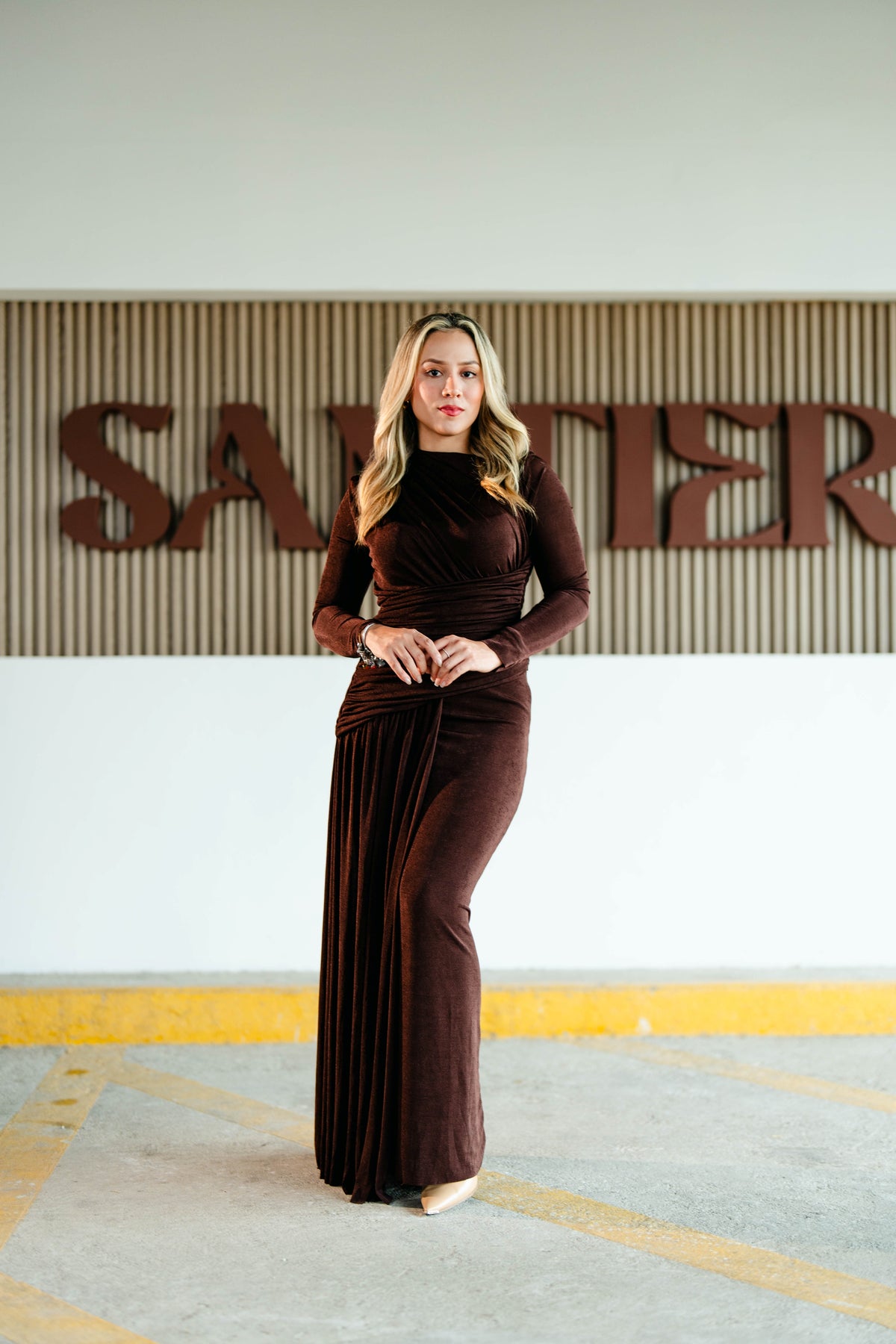 Sarah Vestido de Fiesta Manga Larga