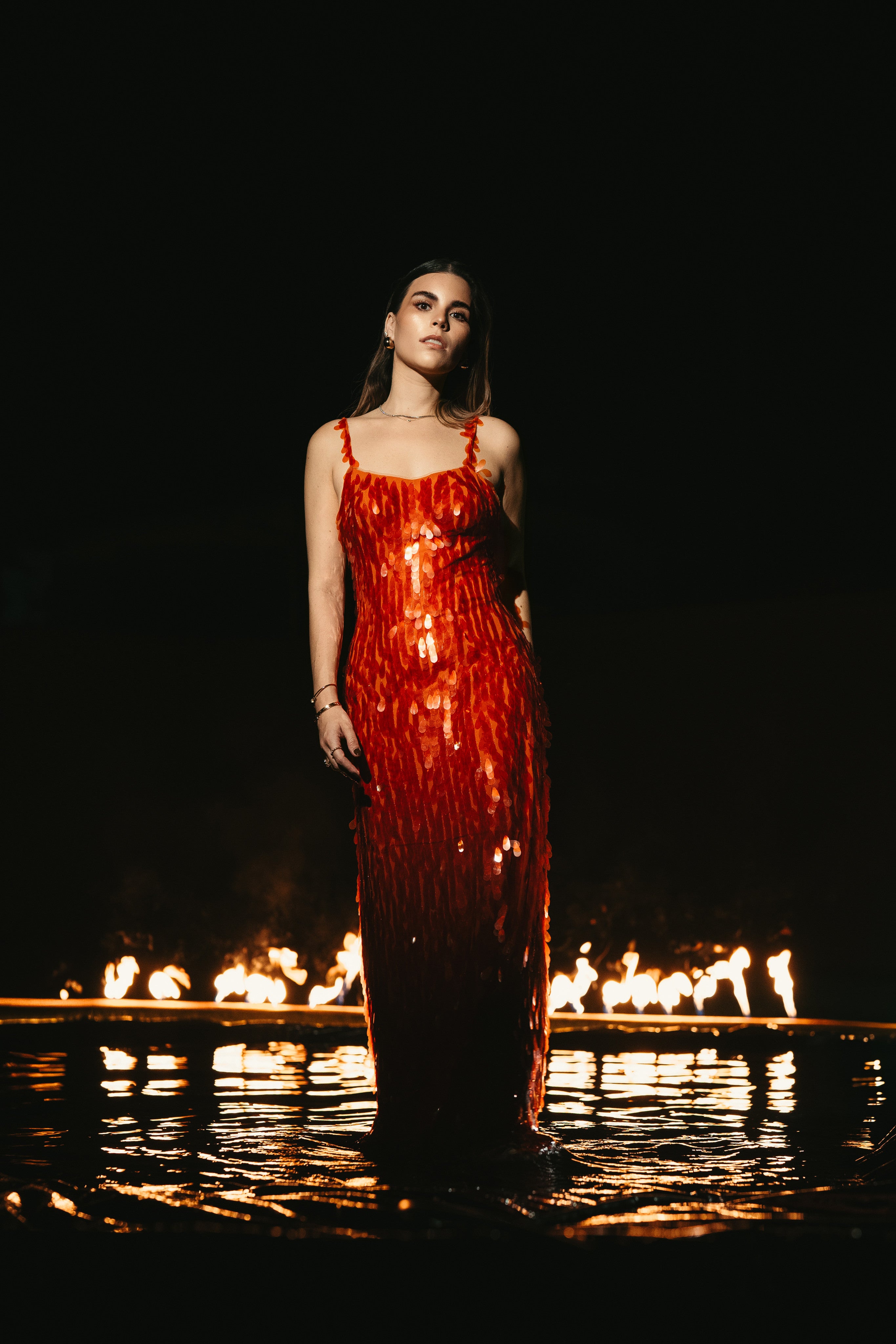 Salma Vestido de Fiesta con lentejuelas