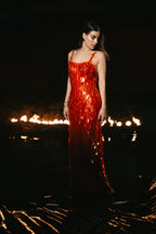 Salma Vestido de Fiesta con lentejuelas