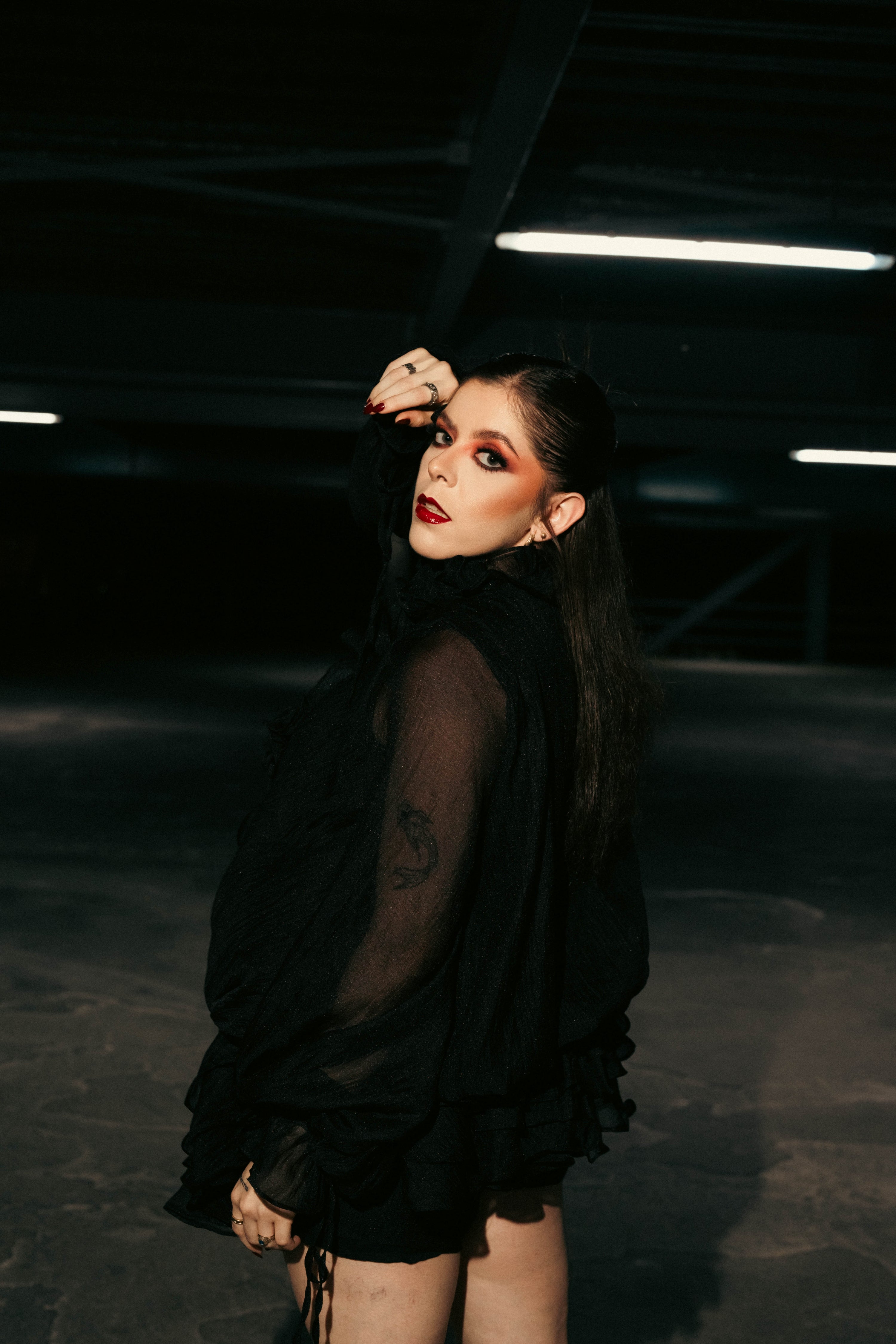 Vestido mini Zéphyrine con volantes