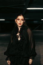 Vestido mini Zéphyrine con volantes