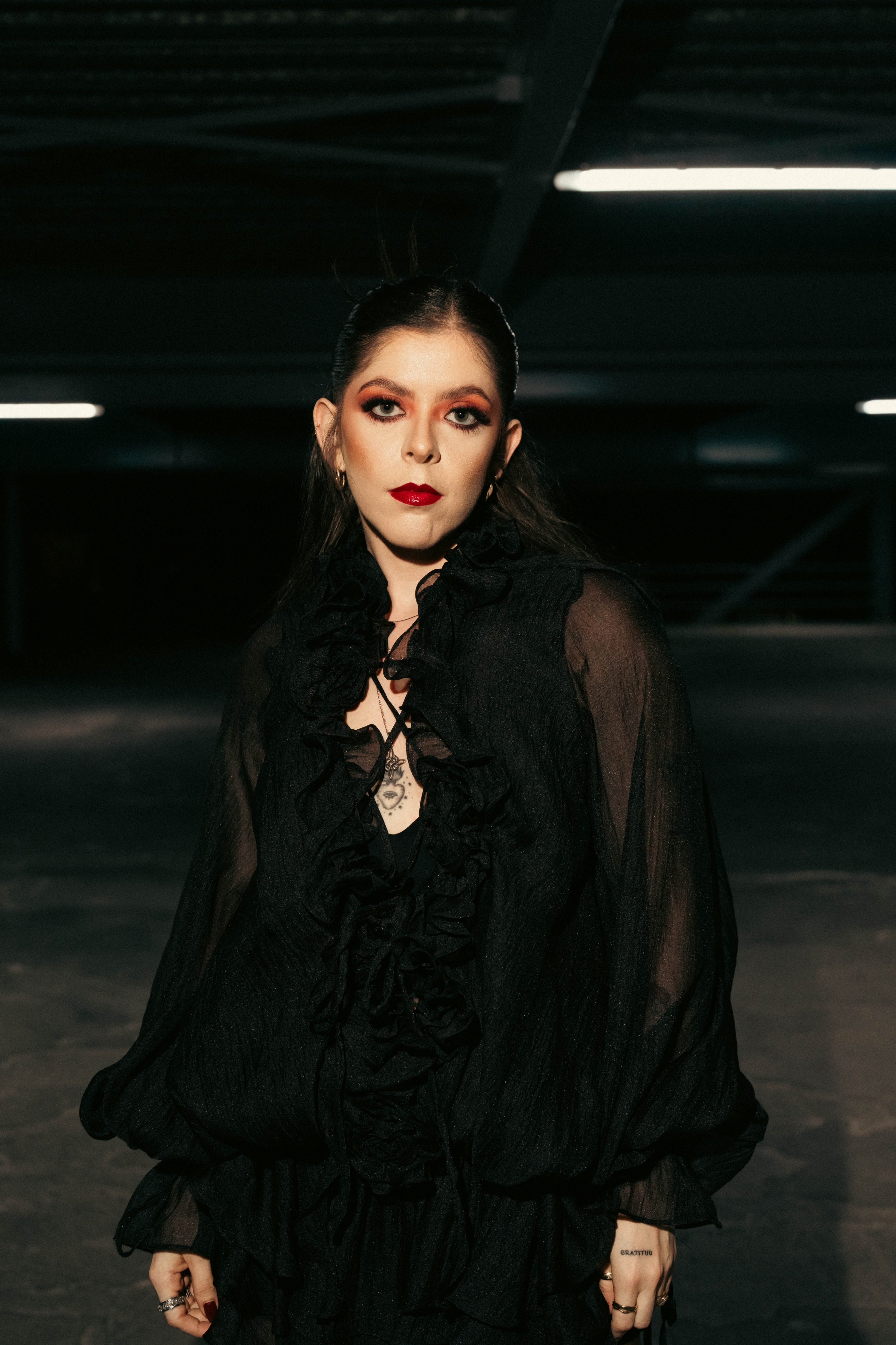 Vestido mini Zéphyrine con volantes