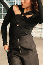 Clarabelle cut-out top