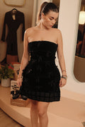 Moños Mini Vestido Negro con detalles de Moños