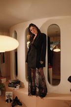 Adélise Blazer & Lace Skirt Set