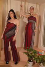 Ulysse Set metálico Halter Top + Pantalón