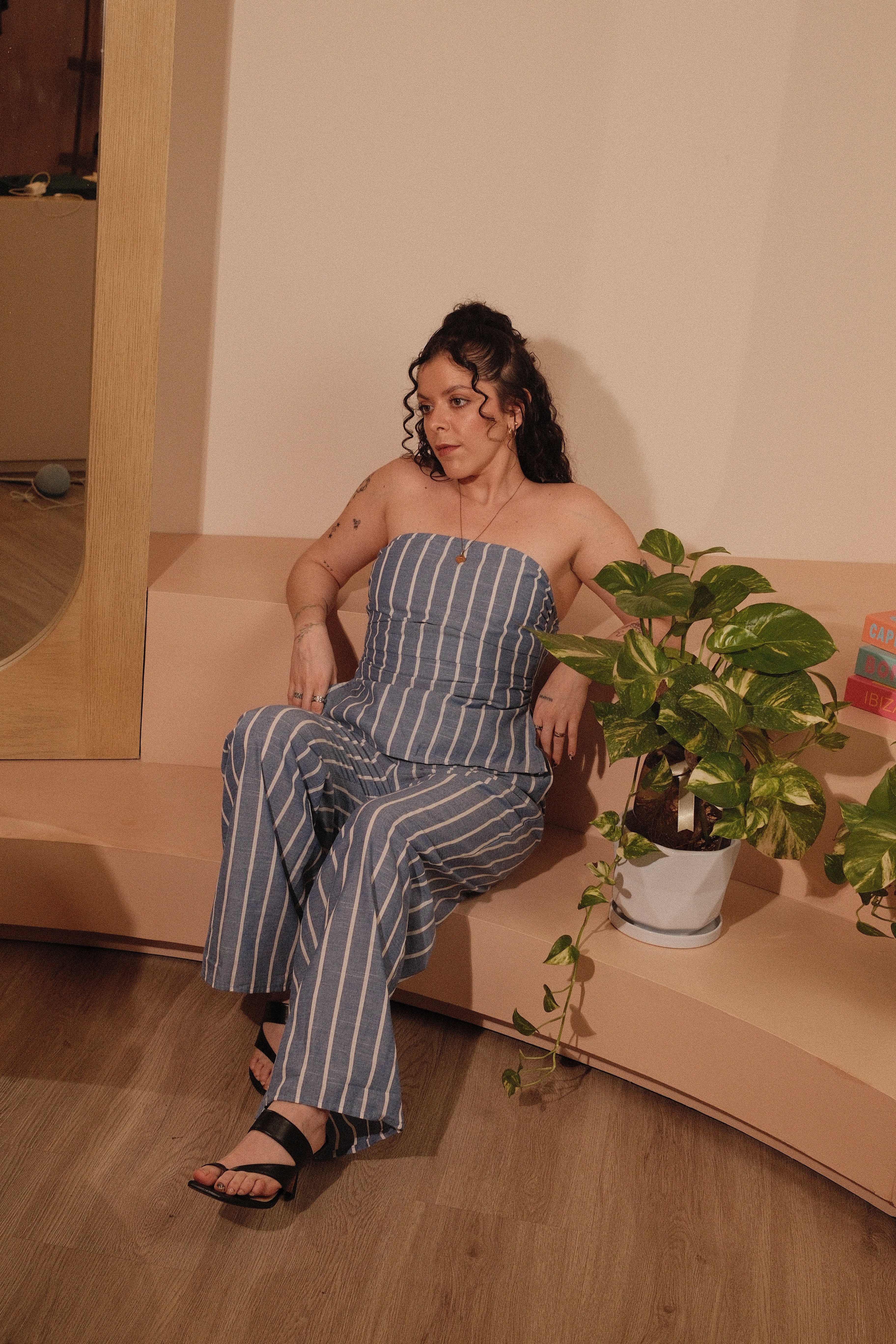 SET STRAPLESS RAYADO