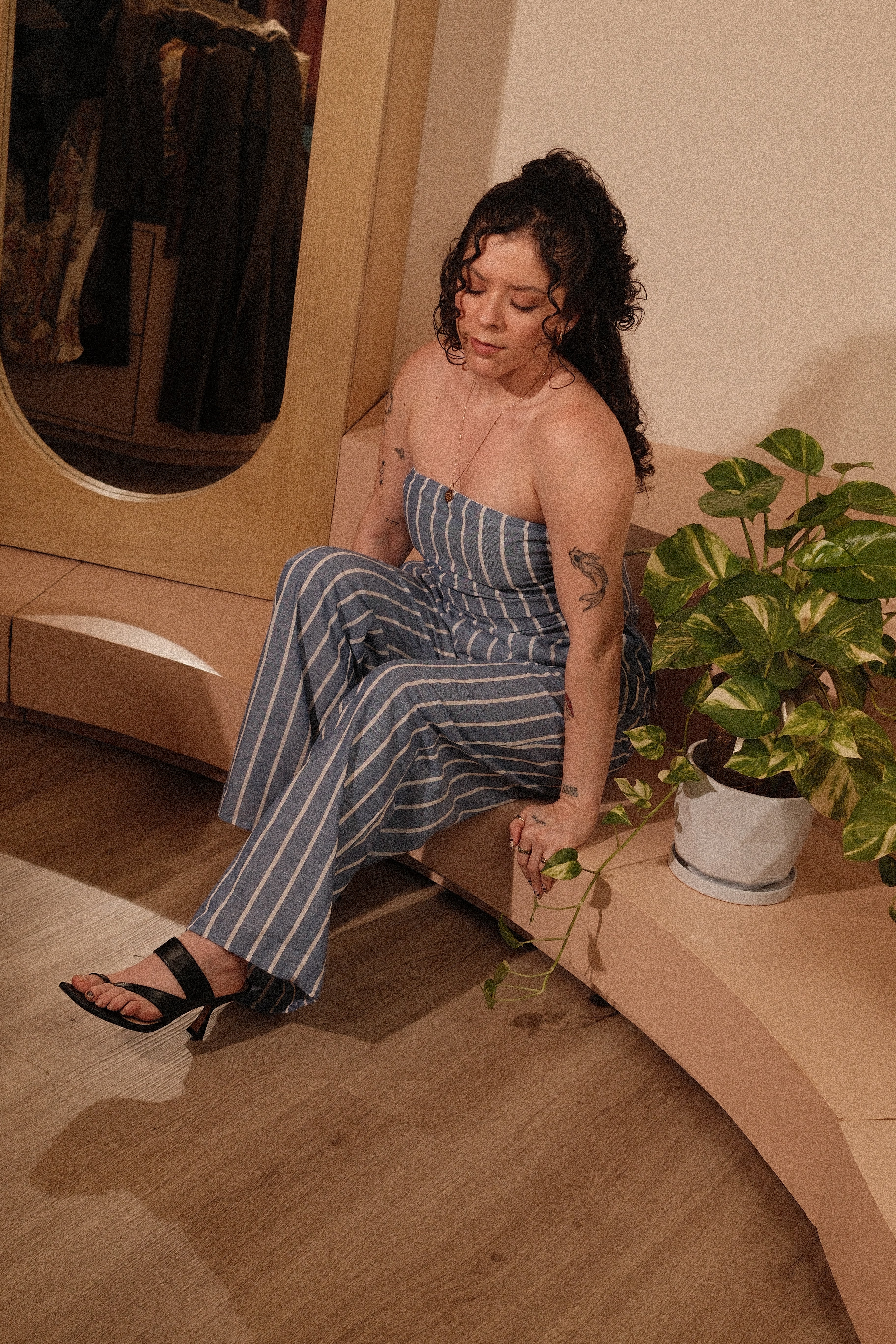 SET STRAPLESS RAYADO