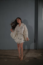 Ophelia Butterfly Embroidered Shirt & Shorts Set