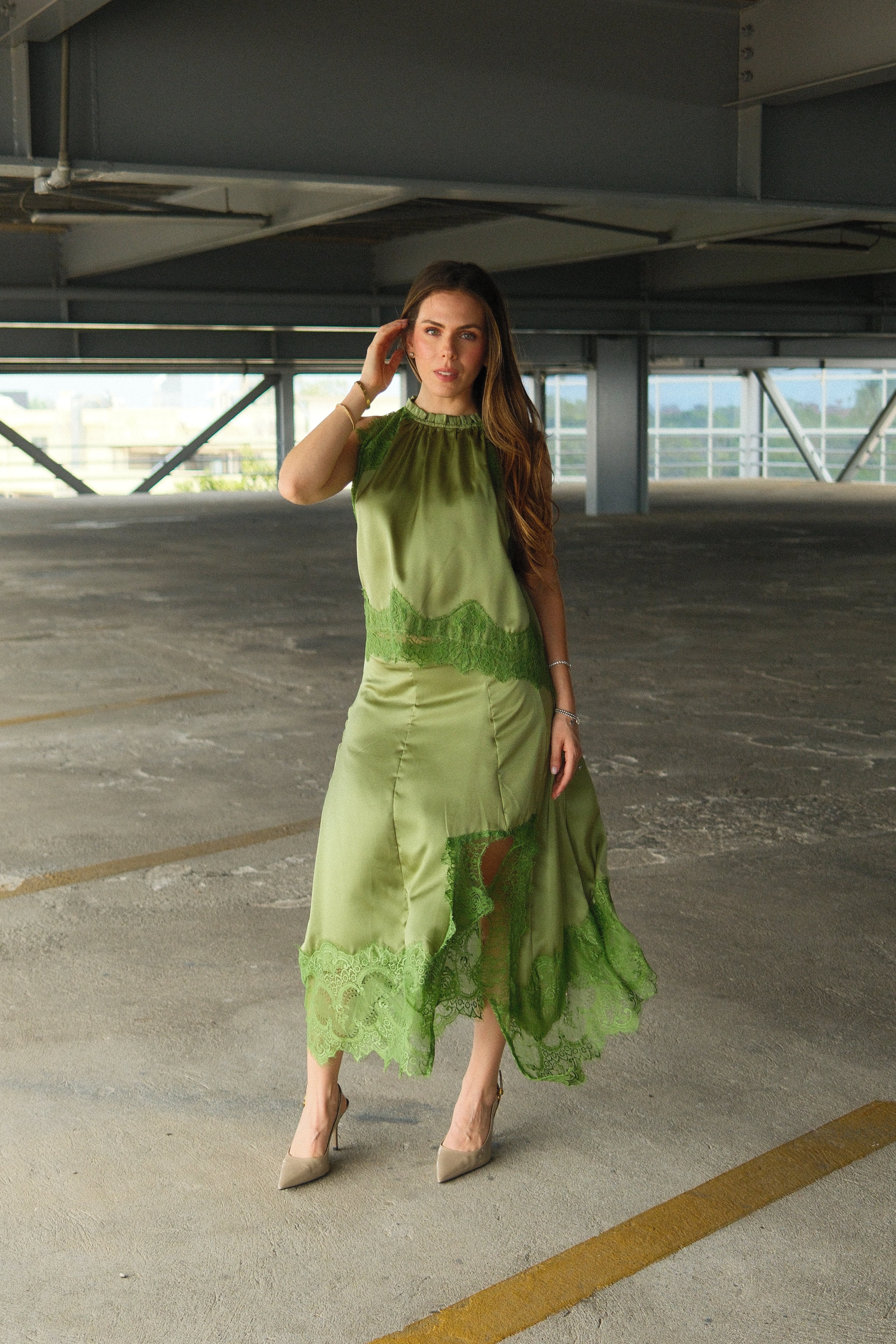Florence Conjunto Top y Falda con Encaje