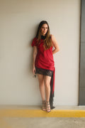 Maryam Slip Dress Satinado Rojo