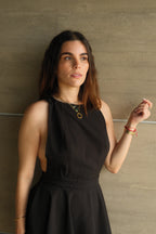 Tova Vestido Mini Negro Espalda Descubierta