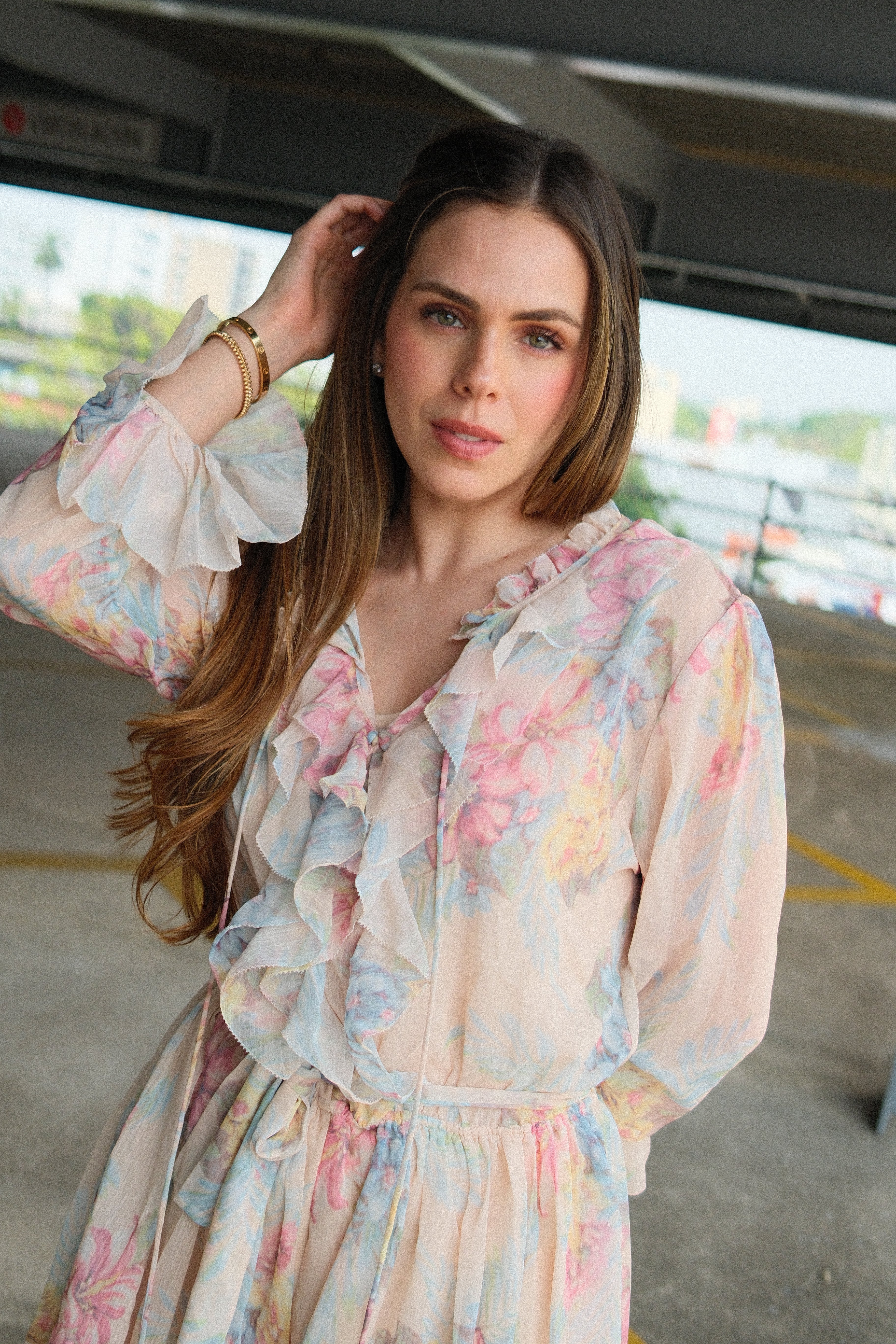 Aurore Floral Neutro Playsuit