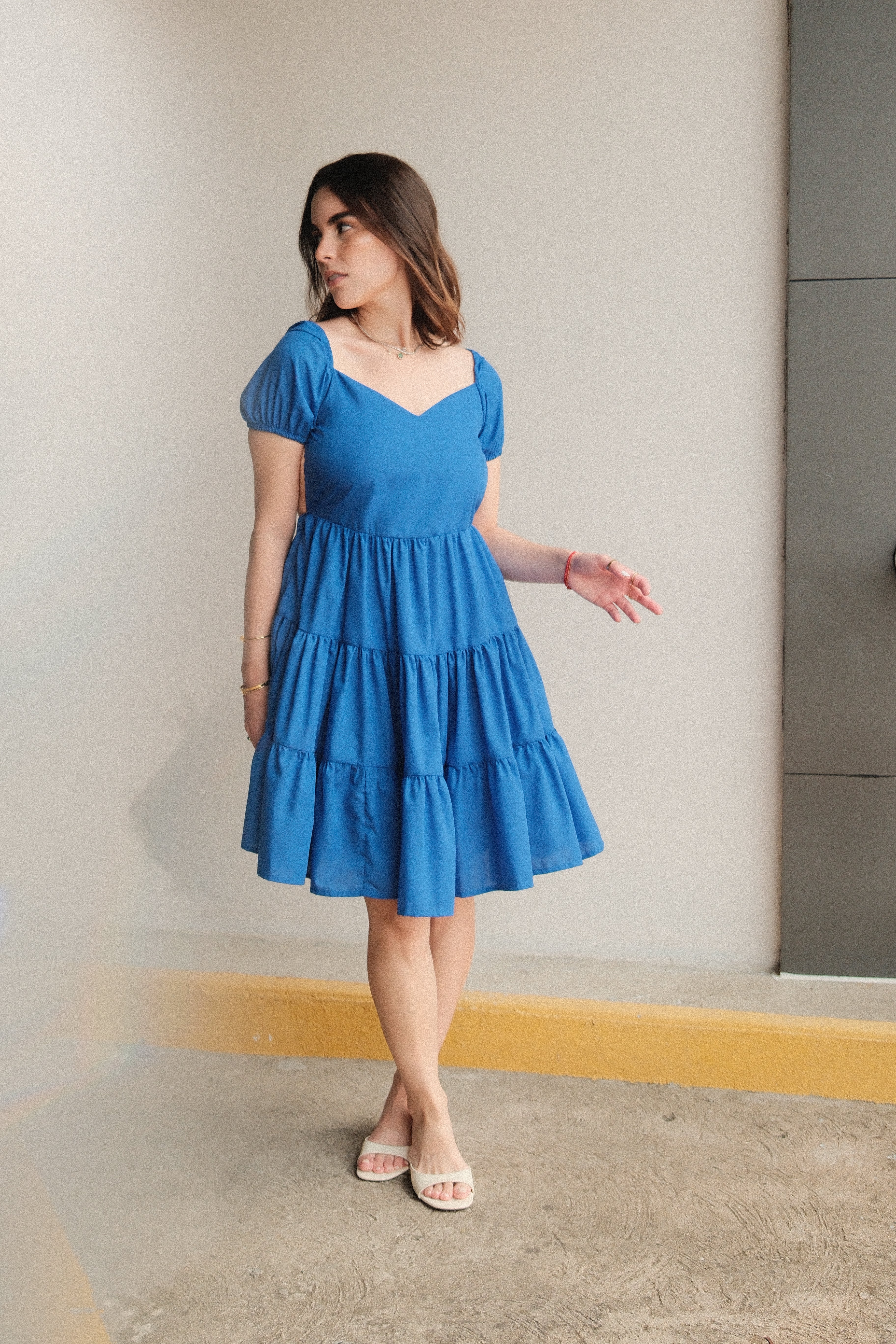 Alma Vestido Corto Azul