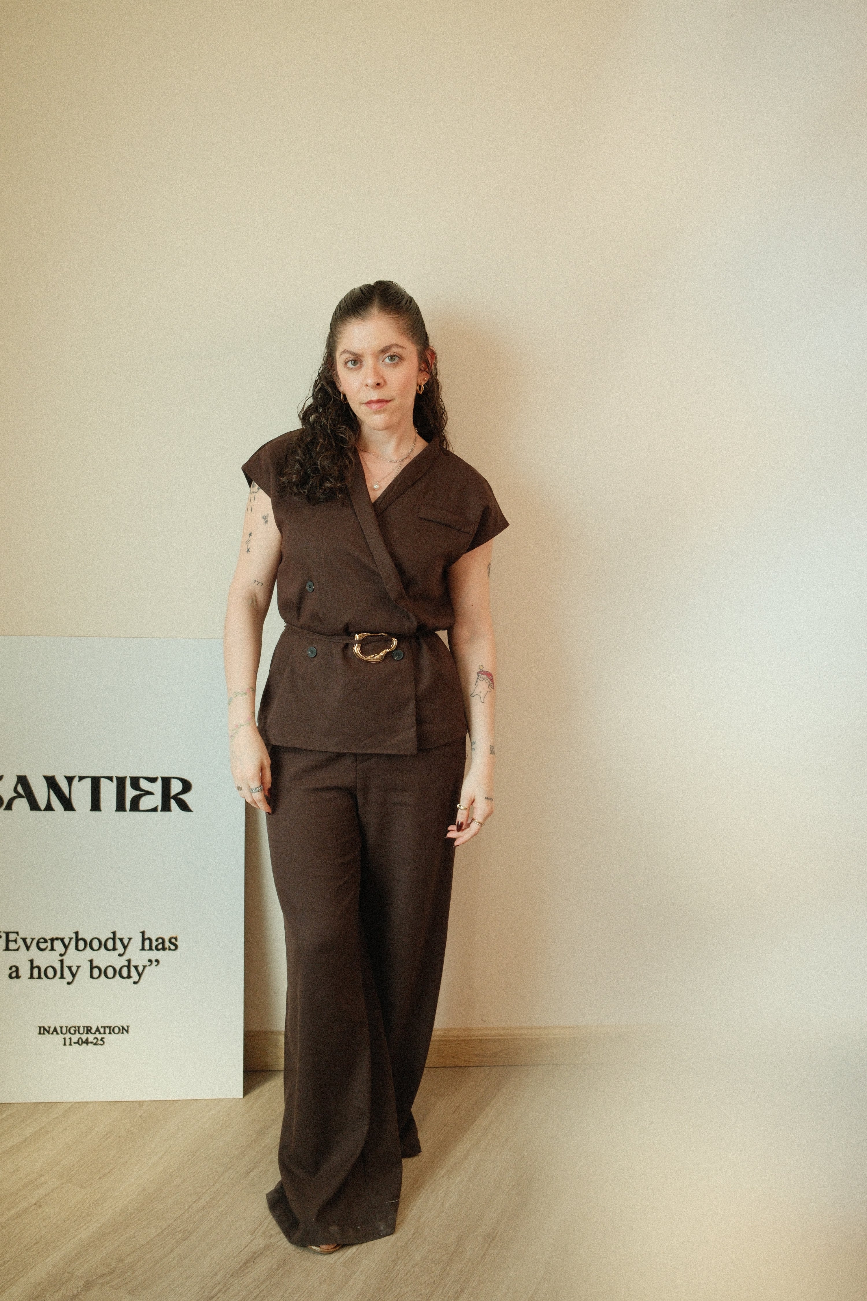 Lola Set Café Blusa + Pantalón