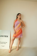 Atardecer Vestido Asimétrico Corto