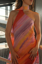 Atardecer Vestido Asimétrico Corto