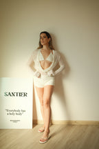 Trópico Set de Encaje Blusa + Short