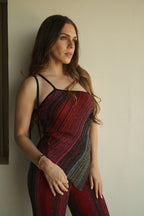 Ulysse Set metálico Halter Top + Pantalón