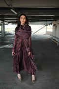 Gustave Vestido de Fiesta Morado Drapeado