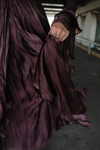 Gustave Vestido de Fiesta Morado Drapeado
