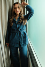 Jesse Set Denim camisa + pantalón casual