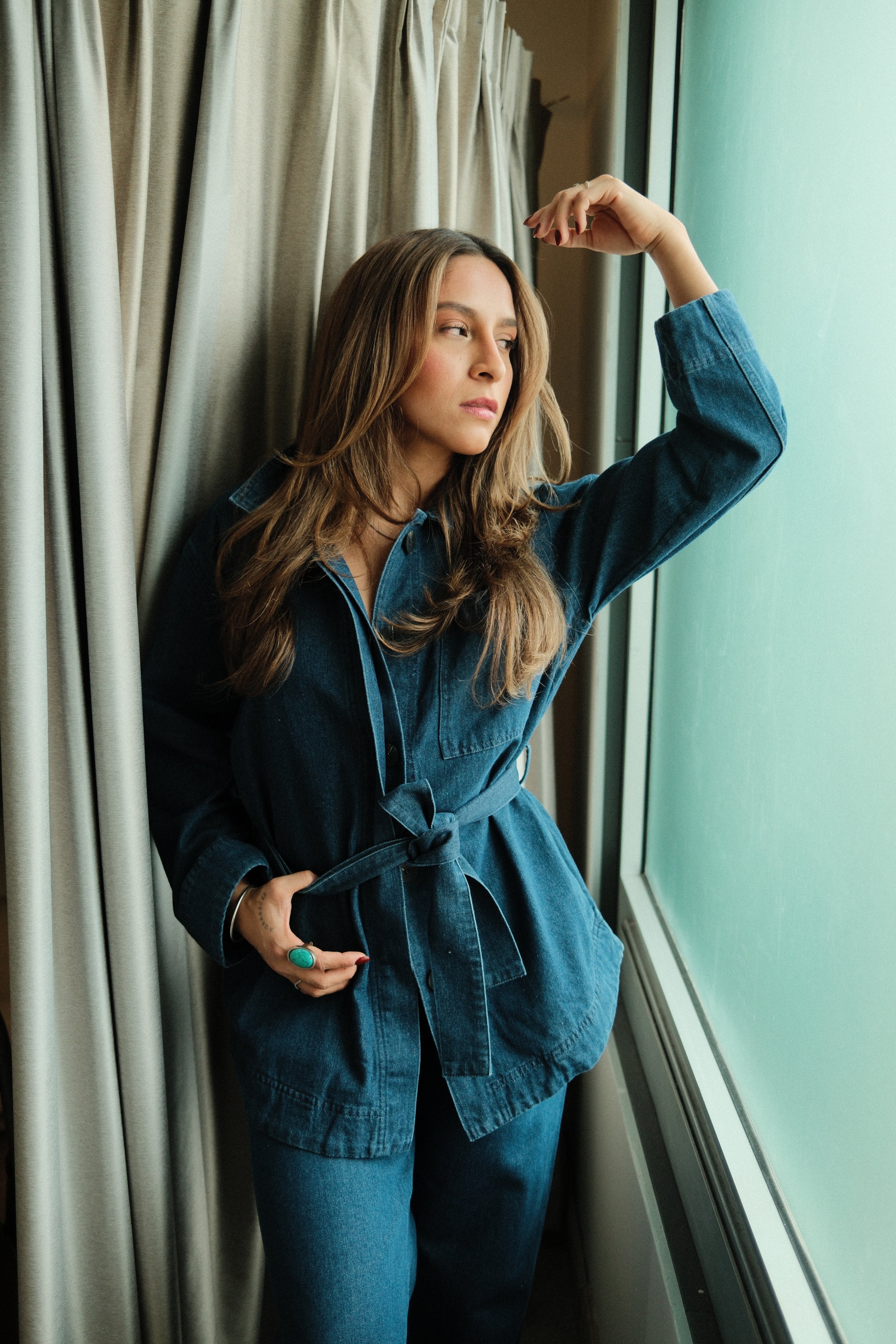 Jesse Set Denim camisa + pantalón casual