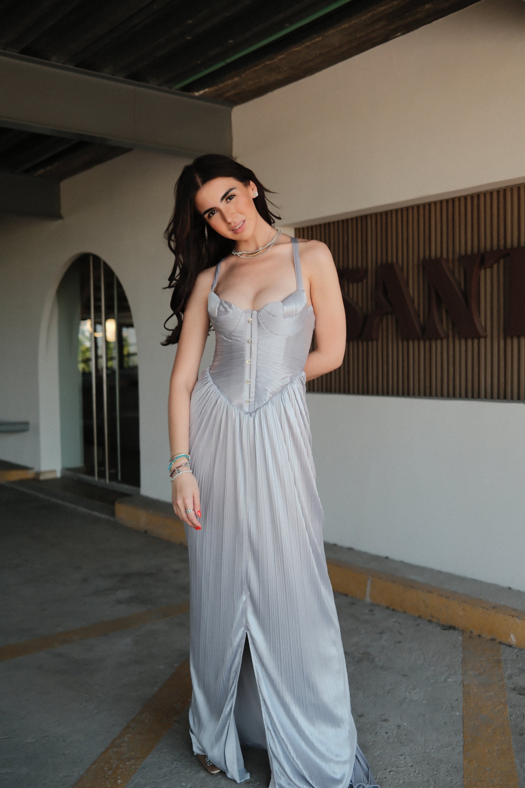 Nicoletta Vestido Largo Corset