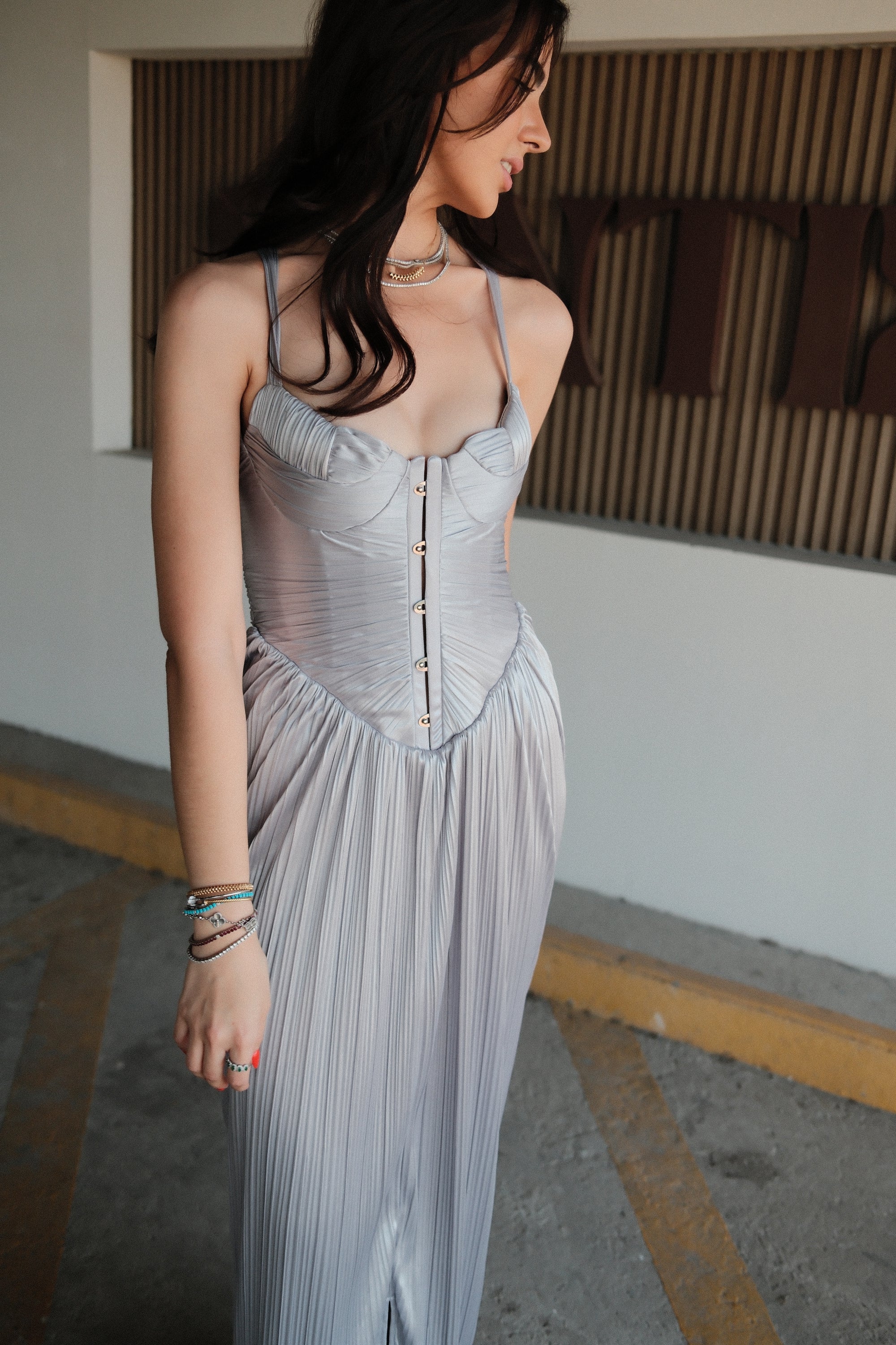 Nicoletta Vestido Largo Corset