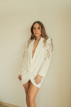 Eléna Vestido blazer con lentejuelas