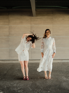 Vanesa Set Camisa y Falda Troquelado