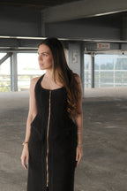 Adrienne Vestido Denim Oscuro Tirantes