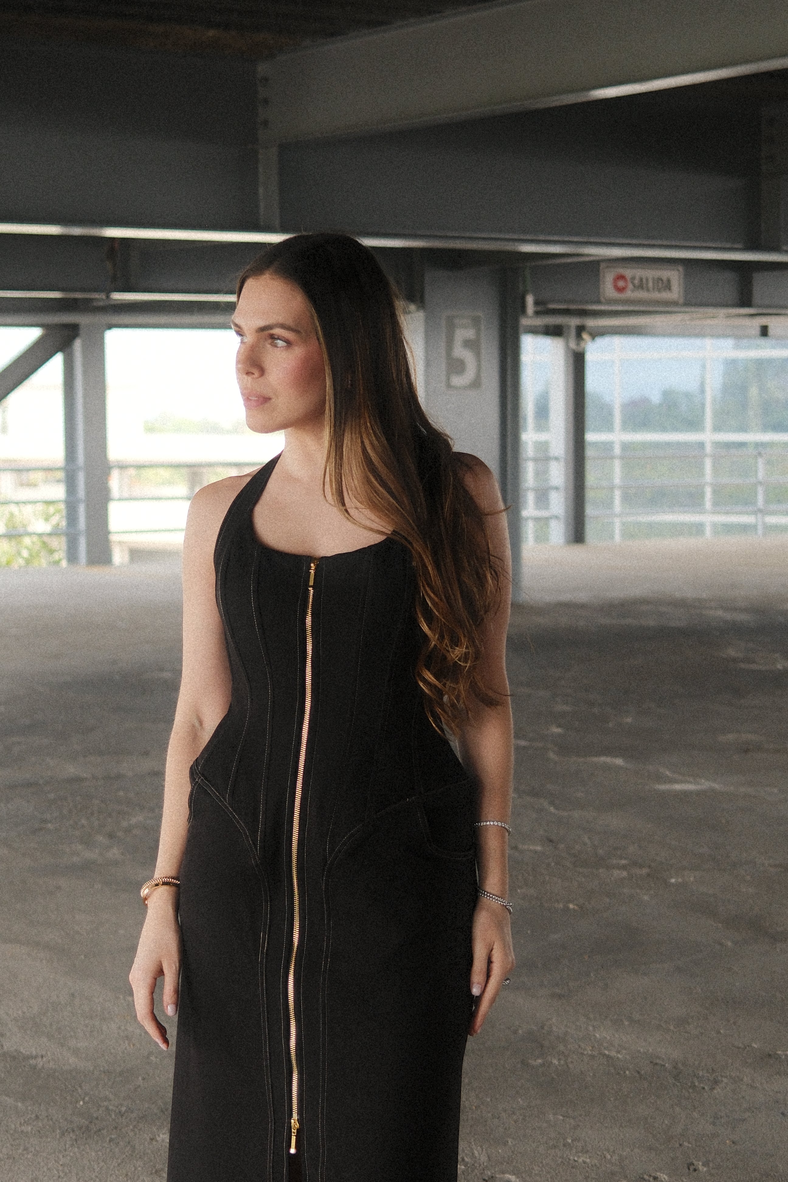 Adrienne Vestido Denim Oscuro Tirantes